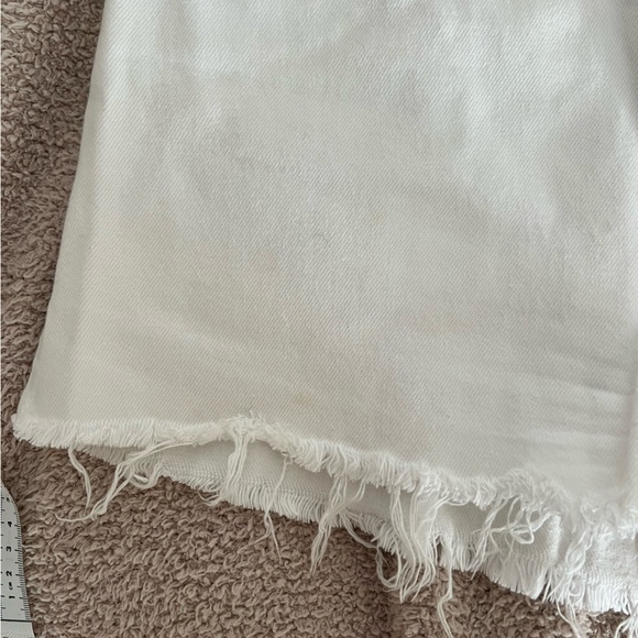 Zara white cut off high waisted denim shorts 6 - Picture 7 of 9